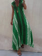Vestido Boho Chic con Escote en V Profundo – Elegancia que Fluye con Cada Paso