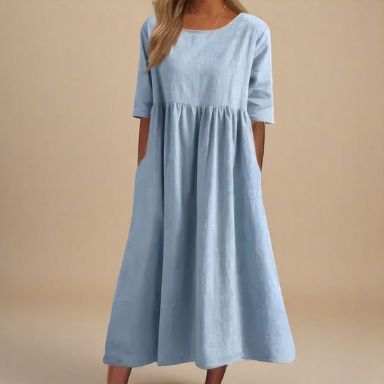 Carla™ | Vestido de Algodón Favorecedor