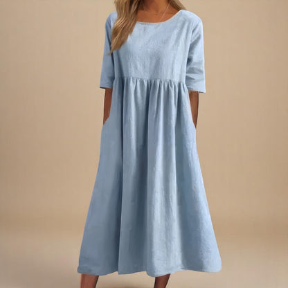 Carla™ | Vestido de Algodón Favorecedor