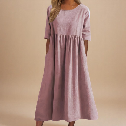 Carla™ | Vestido de Algodón Favorecedor
