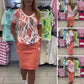 Isabel™ | Conjunto de top estampado y falda elegante