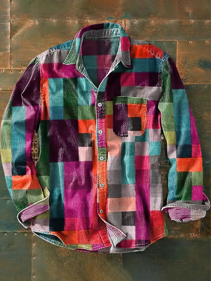 Álvaro™ | Camisa de manga larga estampada