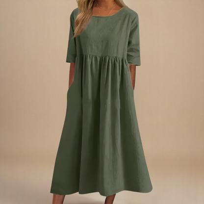 Carla™ | Vestido de Algodón Favorecedor