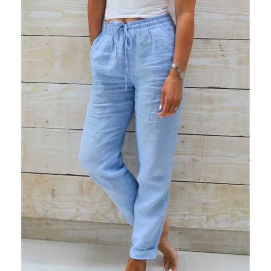 Eleonor | Pantalones Elásticos de Lino Premium Transpirable