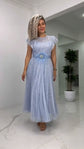 Amelia™ | Vestido Largo Elegante de Gasa con Cintura Entallada
