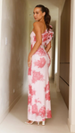 Lucía™ | Vestido Largo Asimétrico con Diseño Floral Elegante