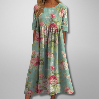 Gail™ | Vestido Midi Relajado con Bordado