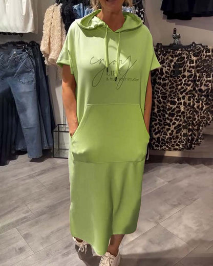 Anika™ | Vestido casual con capucha y ajuste en la cintura