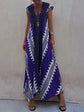 Vestido Boho Chic con Escote en V Profundo – Elegancia que Fluye con Cada Paso
