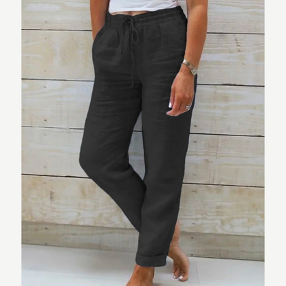 Eleonor | Pantalones Elásticos de Lino Premium Transpirable