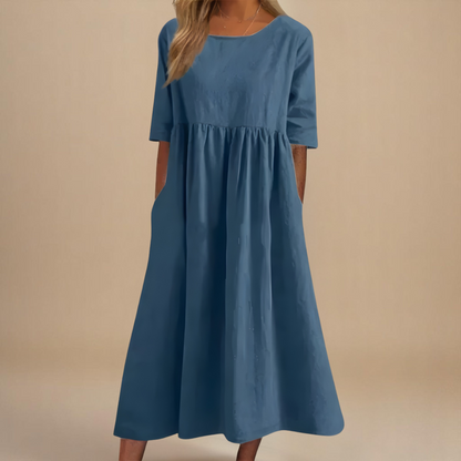 Carla™ | Vestido de Algodón Favorecedor