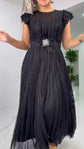 Amelia™ | Vestido Largo Elegante de Gasa con Cintura Entallada