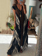 Vestido Boho Chic con Escote en V Profundo – Elegancia que Fluye con Cada Paso