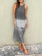 Aitana™ | Vestido Largo de Lino y Algodón con Efecto Degradado