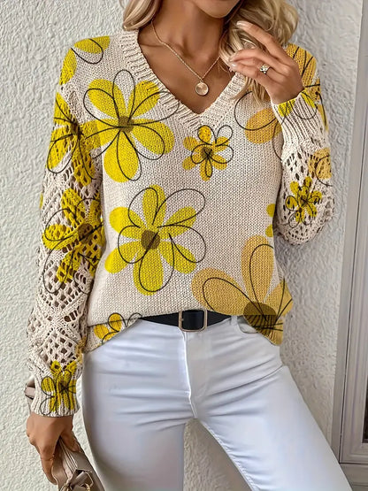 Alejandra™ | Suéter elegante de manga larga con estampado floral