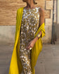 Elegante vestido largo + cárdigan a juego GRATIS