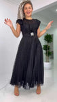 Amelia™ | Vestido Largo Elegante de Gasa con Cintura Entallada