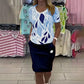 Isabel™ | Conjunto de top estampado y falda elegante