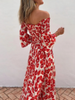 Sofía™ | Vestido Largo de Verano con Hombros Descubiertos y Estampado Artístico