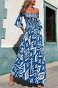 Sofía™ | Vestido Largo de Verano con Hombros Descubiertos y Estampado Artístico