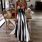 Milano™ | Vestido Largo a Rayas con Elegancia Atemporal