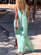 Luna – Vestido Largo Boho de Verano con Estampado Geométrico