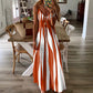 Milano™ | Vestido Largo a Rayas con Elegancia Atemporal