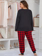 Aura Rotterdam™ Plus Size Cozy Plaid Pyjamaset