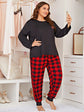 Aura Rotterdam™ Plus Size Cozy Plaid Pyjamaset