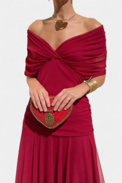 Alondra – Vestido Largo Floral de Ensueño con Escote en V