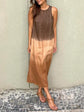 Aitana™ | Vestido Largo de Lino y Algodón con Efecto Degradado