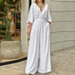 Amelia™ | Mono Elegante con Pierna Ancha y Escote en V