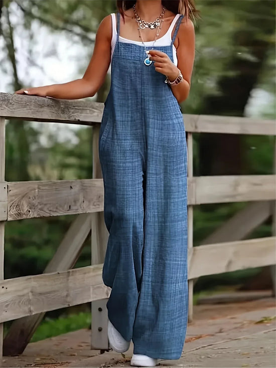 Annia – Peto Casual de Pierna Ancha con Bolsillos