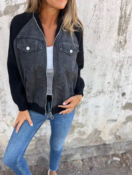 Camila™ | Chaqueta casual con cremallera y escote en V