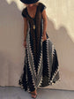 Vestido Boho Chic con Escote en V Profundo – Elegancia que Fluye con Cada Paso