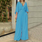 Amelia™ | Mono Elegante con Pierna Ancha y Escote en V