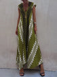 Vestido Boho Chic con Escote en V Profundo – Elegancia que Fluye con Cada Paso