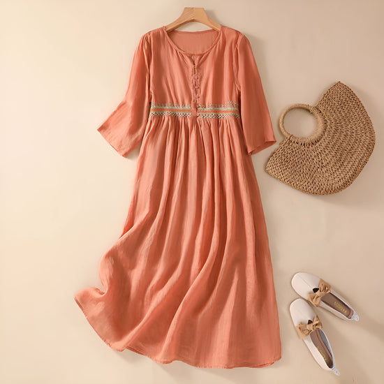 Clara™ | Vestido Bordado con Elegancia Atemporal