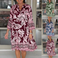 Viloura – Vestido Estampado con Escote en V