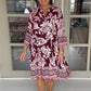 Viloura – Vestido Estampado con Escote en V