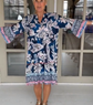 Viloura – Vestido Estampado con Escote en V